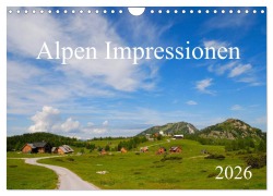 Cover-Bild zum Titel 'Alpen Impressionen (Wandkalender 2026 DIN A4 quer), CALVENDO Monatskalender' von 'Karin Jähne'