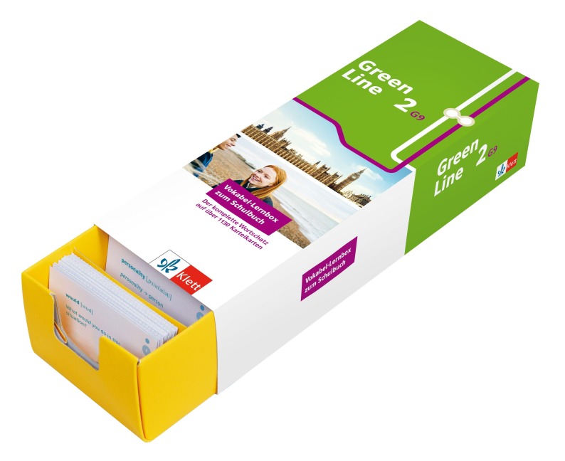 Green Line 2 G9 (Neue Ausgabe ab 2019) Klasse 6 Vokabel-Lernbox zum Schulbuch - 