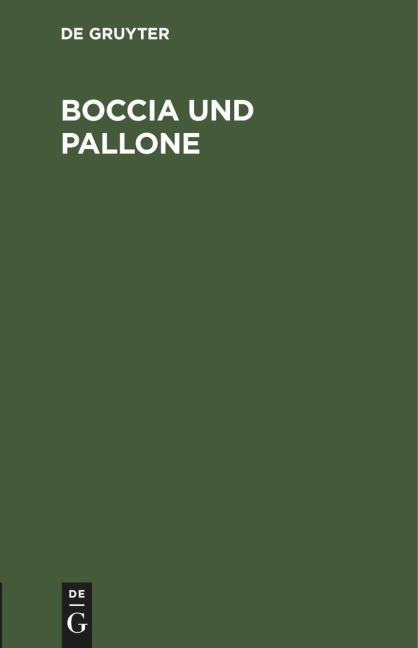 Boccia und Pallone - 