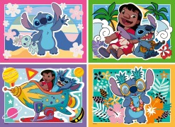 Cover-Bild zum Titel 'Kinderpuzzle 4x35 Teile - Speedy Puzzle Disney Stitch' von ''