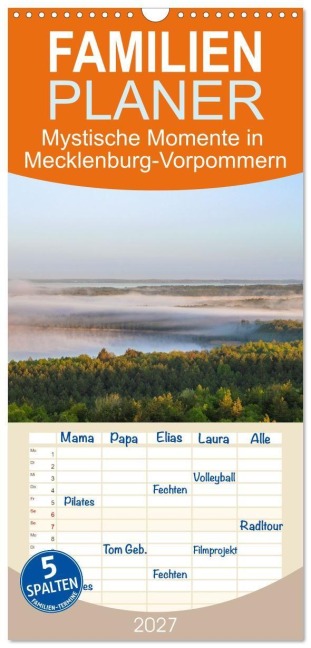 Familienplaner 2027 - Mystische Momente in Mecklenburg-Vorpommern mit 5 Spalten (Wandkalender, 21 x 45 cm) CALVENDO - André Pretzel