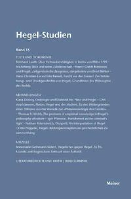 Hegel-Studien / Hegel-Studien - 
