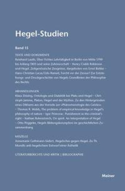 Hegel-Studien / Hegel-Studien - 