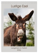 Cover-Bild zum Titel 'Lustige Esel - Langohren im Porträt (Tischkalender 2026 DIN A5 hoch), CALVENDO Monatskalender' von 'Meike Bölts'
