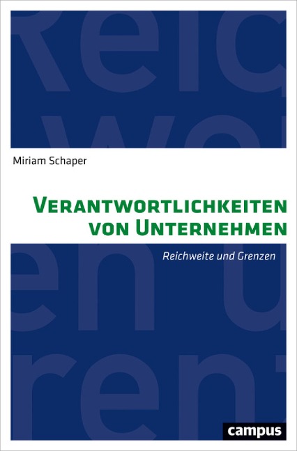 Verantwortlichkeiten von Unternehmen - Miriam Schaper