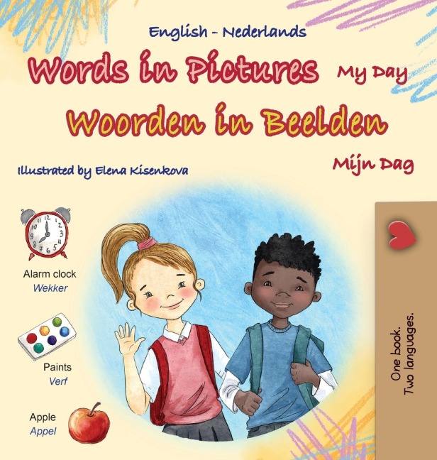 Words in Pictures - My Day (English Dutch Bilingual Children's Book) - Kidkiddos Books