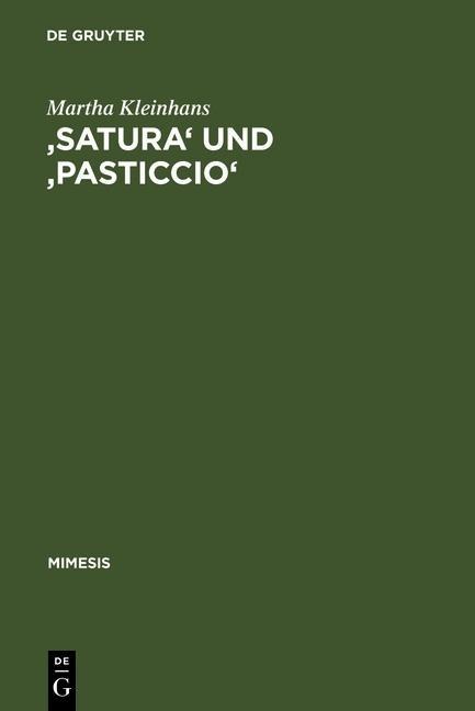'Satura' und 'pasticcio' - Martha Kleinhans