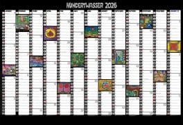 Cover-Bild zum Titel 'Hundertwasser Mini-Jahresplaner Art 2026' von ''