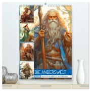 Cover-Bild zum Titel 'Die Anderswelt. Mystische Gestalten aus dem Mittelalter (hochwertiger Premium Wandkalender 2026 DIN A2 hoch), Kunstdruck in Hochglanz' von 'Rose Hurley'
