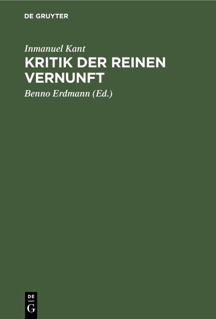 Kritik der reinen Vernunft - Inmanuel Kant