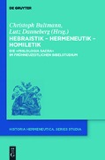 Cover-Bild zum Titel 'Hebraistik - Hermeneutik - Homiletik' von ''