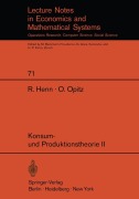 Cover-Bild zum Titel 'Konsum- und Produktionstheorie II' von 'R. Henn, O. Opitz'