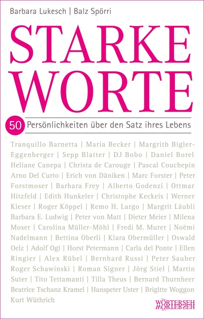 Starke Worte - Barbara Lukesch, Balz Spörri