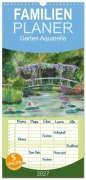 Cover-Bild zum Titel 'Familienplaner 2027 - Garten Aquarelle mit 5 Spalten (Wandkalender, 21 x 45 cm) CALVENDO' von 'Jitka Krause'