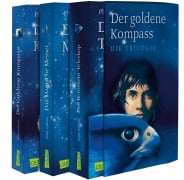Cover-Bild zum Titel 'Der Goldene Kompass, Das Magische Messer, Das Bernstein-Teleskop' von 'Philip Pullman'