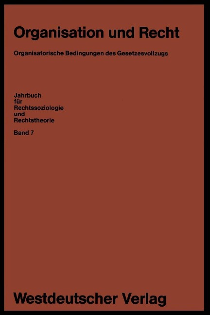 Organisation und Recht - Erhard Blankenburg
