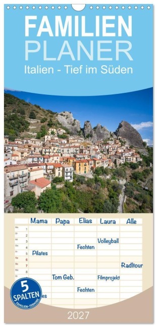 Familienplaner 2027 - Italien - Tief im Süden mit 5 Spalten (Wandkalender, 21 x 45 cm) CALVENDO - Thomas Bugdoll