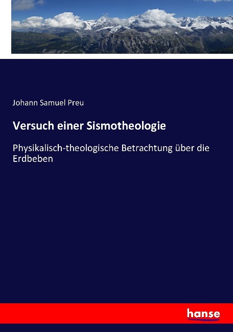 Versuch einer Sismotheologie - Johann Samuel Preu