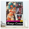 Manga-Comics. Cyberpunk Anime. Science Fiction Girls (hochwertiger Premium Wandkalender 2025 DIN A2 hoch), Kunstdruck in Hochglanz - Rose Hurley