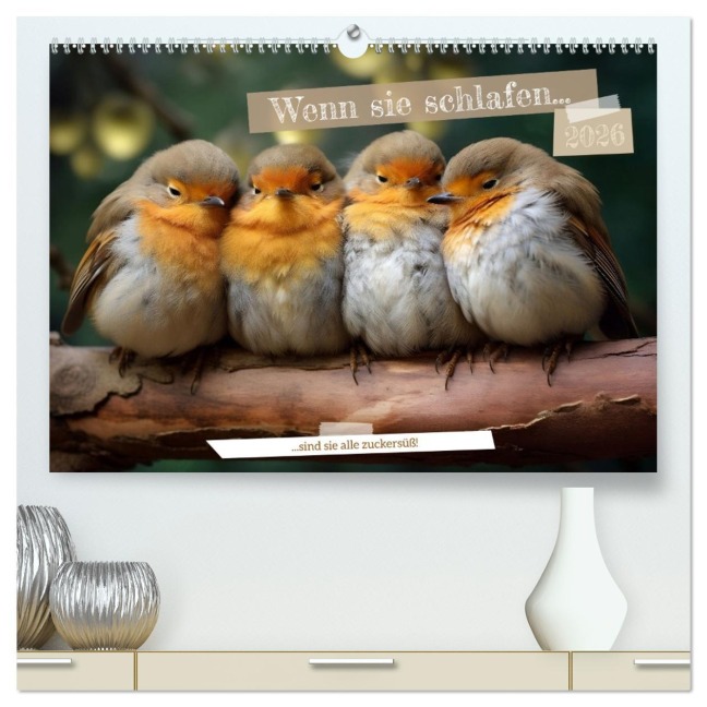 Wenn sie schlafen... (hochwertiger Premium Wandkalender 2026 DIN A2 quer), Kunstdruck in Hochglanz - Daniela Tapper