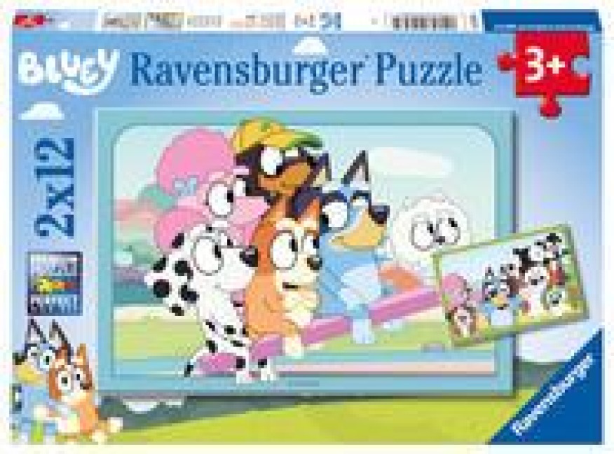 Kinderpuzzle 2x12 Teile - Spaß mit Bluey - 