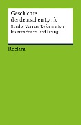 Cover-Bild zum Titel 'Geschichte der deutschen Lyrik Band 2' von 'Hans-Georg Kemper'