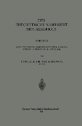 Cover-Bild zum Titel 'Der Theoretische Nährwert des Alkohols' von 'Max Kassowitz'