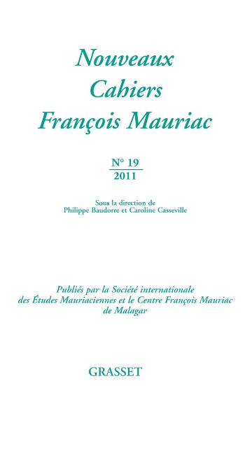 Nouveaux cahiers François Mauriac N°19 - François Mauriac