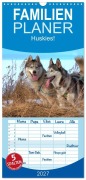 Cover-Bild zum Titel 'Familienplaner 2027 - Huskies! mit 5 Spalten (Wandkalender, 21 x 45 cm) CALVENDO' von 'Jens Kalanke'