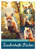 Zauberhafte Füchse (Wandkalender 2025 DIN A4 hoch), CALVENDO Monatskalender - Sabine Löwer