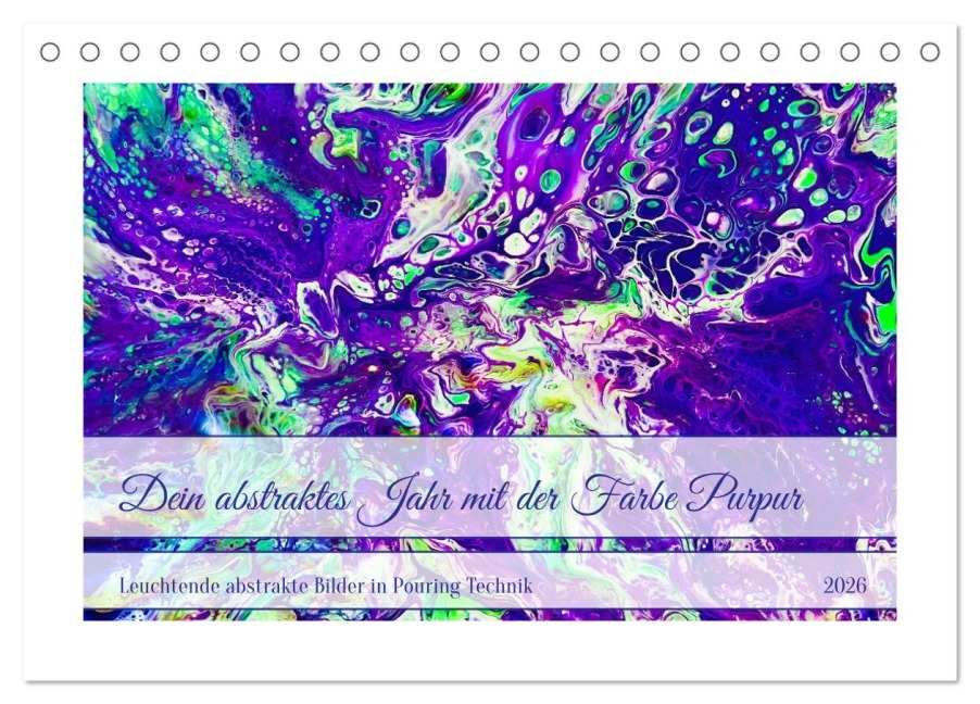 Dein abstraktes Jahr mit der Farbe Purpur (Tischkalender 2026 DIN A5 quer), CALVENDO Monatskalender - Katharina Stachanczyk