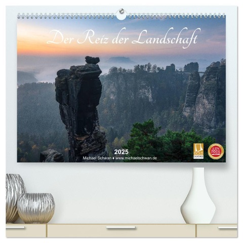 Der Reiz der Landschaft (hochwertiger Premium Wandkalender 2025 DIN A2 quer), Kunstdruck in Hochglanz - Michael Schwan