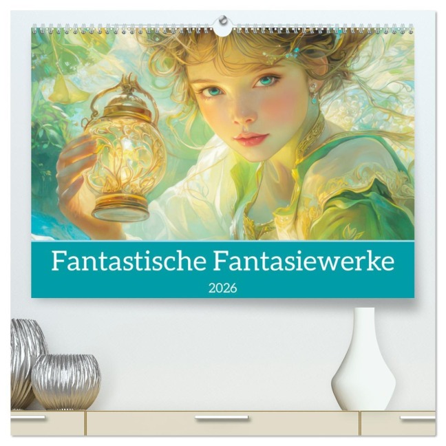 Fantastische Fantasiewerke (hochwertiger Premium Wandkalender 2026 DIN A2 quer), Kunstdruck in Hochglanz - Liselotte Brunner-Klaus