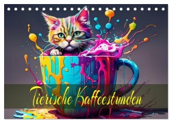 Cover-Bild zum Titel 'Tierische Kaffeestunden (Tischkalender 2026 DIN A5 quer), CALVENDO Monatskalender' von 'Dusanka Djeric'