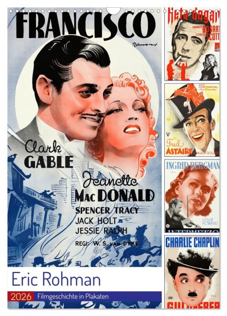 Eric Rohman - Filmgeschichte in Plakaten (Wandkalender 2026 DIN A3 hoch), CALVENDO Monatskalender - Peter Balan