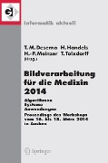 Cover-Bild zum Titel 'Bildverarbeitung für die Medizin 2014' von ''