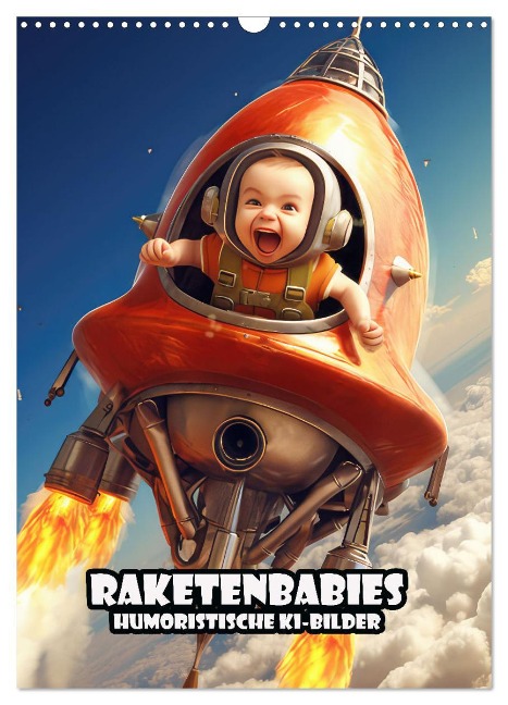 Raketenbabies - Humoristische KI-Bilder (Wandkalender 2024 DIN A3 hoch), CALVENDO Monatskalender - Liselotte Brunner-Klaus
