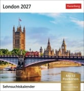Cover-Bild zum Titel 'London Sehnsuchtskalender 2027 - Wochenkalender mit 53 Postkarten' von ''