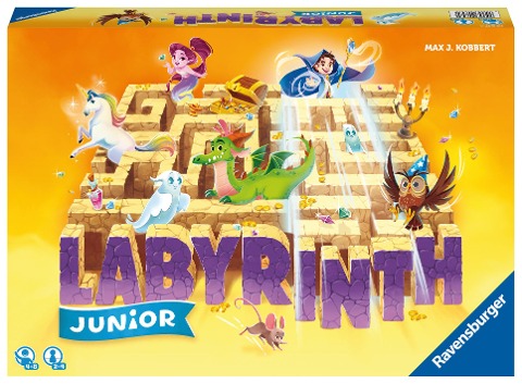 Ravensburger® 20847 - Junior Labyrinth - Familienklassiker für die Kleinen, Spiel für Kinder ab 4 Jahren - Gesellschaftspiel geeignet für 2-4 Spieler, Junior-Ausgabe - Max Kobbert