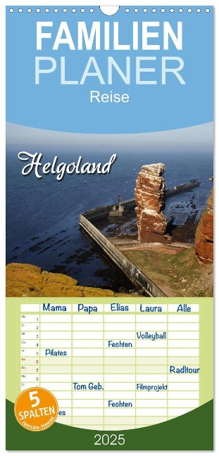 Familienplaner 2025 - Helgoland mit 5 Spalten (Wandkalender, 21 x 45 cm) CALVENDO - Martina Berg