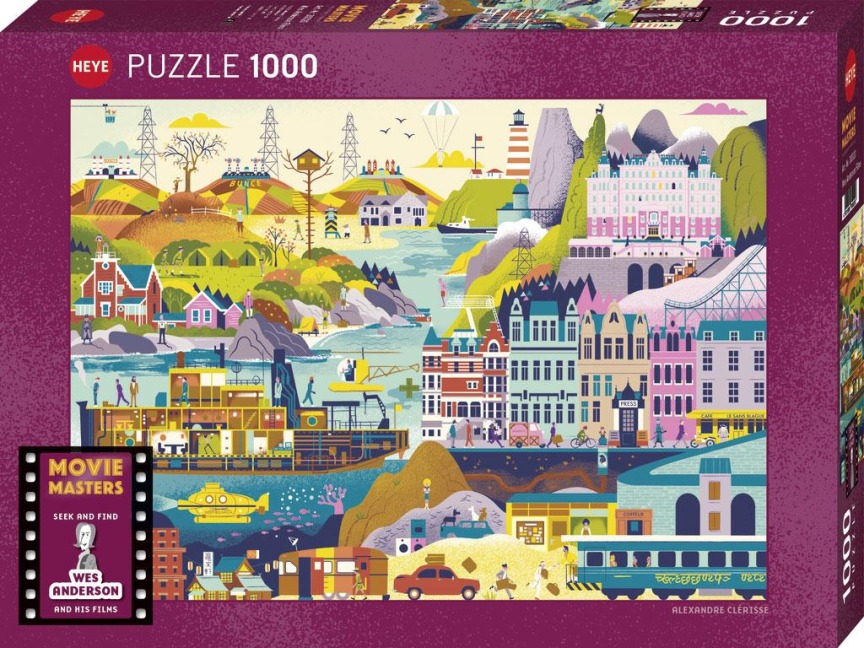 Wes Anderson Films Puzzle 1000 Teile - Alexandre Clérisse Wes Anderson Films Puzzle 1000 Teile - Alexandre Clérisse