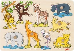 Cover-Bild zum Titel 'Steckpuzzle Afrikanische Tierkinder' von ''