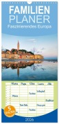 Cover-Bild zum Titel 'Familienplaner 2026 - Faszinierendes Europa mit 5 Spalten (Wandkalender, 21 x 45 cm) CALVENDO' von 'Stefan L. Beyer'