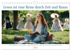 Cover-Bild zum Titel 'Lesen ist eine Reise durch Zeit und Raum (Wandkalender 2026 DIN A4 quer), CALVENDO Monatskalender' von 'Kerstin Waurick'