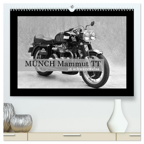 Münch Mammut TT in schwarzweiss (hochwertiger Premium Wandkalender 2025 DIN A2 quer), Kunstdruck in Hochglanz - Ingo Laue