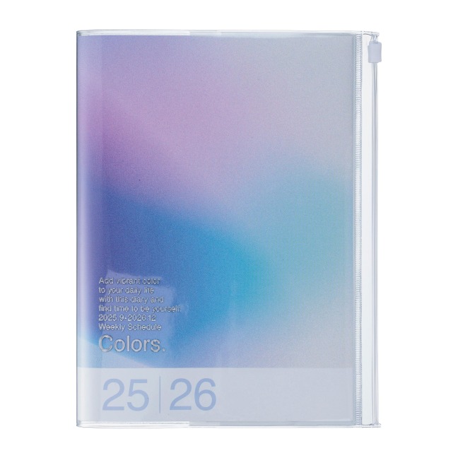 MARK'S 2025/26 Taschenkalender, A5 Gradient // Blue - 