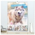 Wölfe. Zarte Aquarelle von beeindruckenden Tieren (hochwertiger Premium Wandkalender 2024 DIN A2 hoch), Kunstdruck in Hochglanz - Rose Hurley