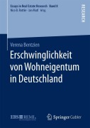 Cover-Bild zum Titel 'Erschwinglichkeit von Wohneigentum in Deutschland' von 'Verena Bentzien'