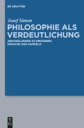 Cover-Bild zum Titel 'Philosophie als Verdeutlichung' von 'Josef Simon'