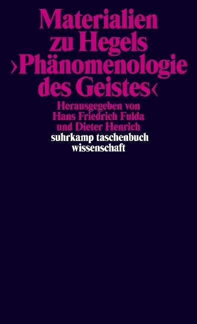 Materialien zu Hegels Phänomenologie des Geistes - Georg Wilhelm Friedrich Hegel
